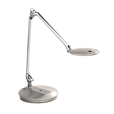 Lampe de travail Element Disc à DEL avec base technologique, argenté