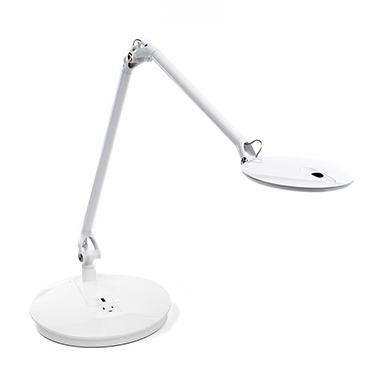 Lampe de travail Element Disc à DEL avec base technologique, blanc