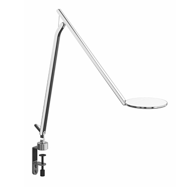 Lampe de travail Infinity, base à pince, blanc lin