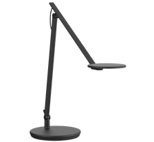Lampe de bureau Nova avec bras étendus, socle de bureau, noir foncé