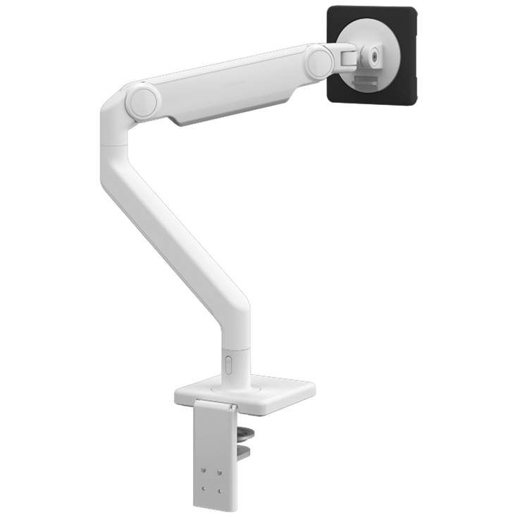 M2.1 Monitor Arm with Two-Piece Clamp Mount Base,  White