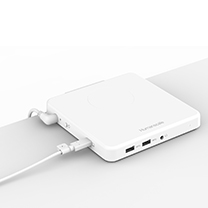 Station d'accueil Divisée Autoportante M/Connect 2 - 100W, Fixation à Pince, Blanc