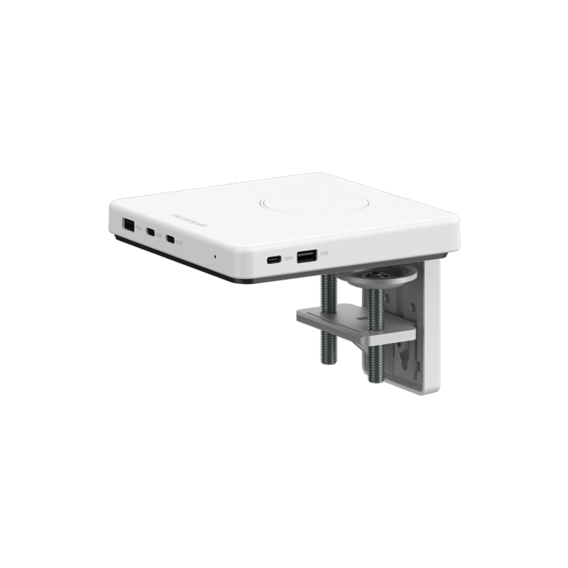 M/Connect 3, Station pivot M/Power, support à pince réglable, blanche