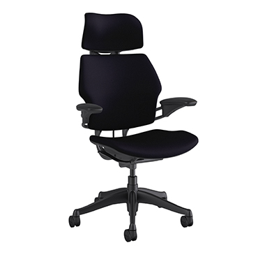 Chaise de travail Freedom avec appui-tête, Corde 4, Black