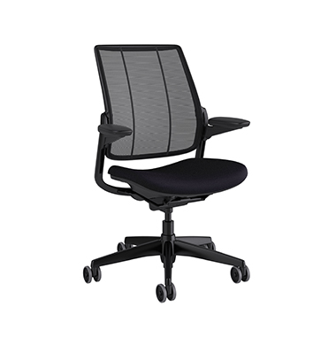 Chaise de travail intelligente Diffrient Smart, Monofilament Stripe Black, siège Fourtis Black