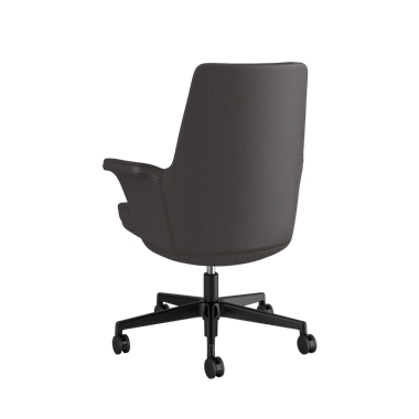Chaise Summa avec dossier en cuir rembourré de couleur Espresso- Maribo (cuir exempt de chrome) Picture 3