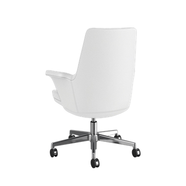 Chaise Summa avec dossier en cuir rembourré de couleur Frost- Maribo (cuir exempt de chrome) Picture 3