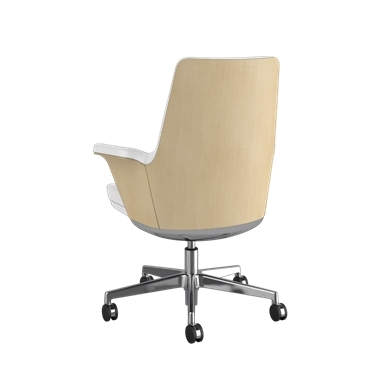 Chaise Summa avec dossier en bois d’anègre et Frost- Maribo (cuir exempt de chrome) Picture 3