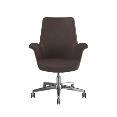 Chaise Summa avec dossier en bois d’anigre et Teak - Maribo (cuir exempt de chrome) Picture 2
