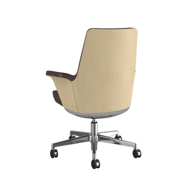 Chaise Summa avec dossier en bois d’anigre et Teak - Maribo (cuir exempt de chrome) Picture 3