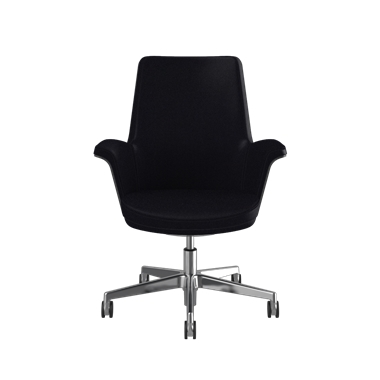 Chaise Summa avec dossier en bois d’ébène et Couleur du cuir :  Carbon- Maribo (cuir exempt de chrome) Picture 2