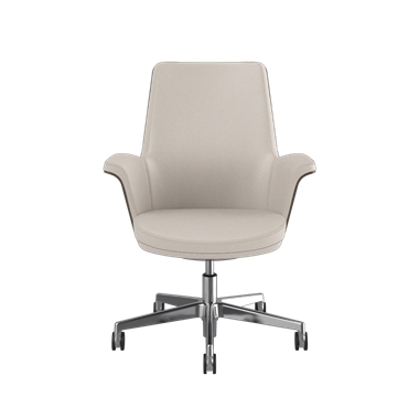 Chaise Summa avec dossier en bois de noyer de couleur Bone- Maribo (cuir exempt de chrome) Picture 2